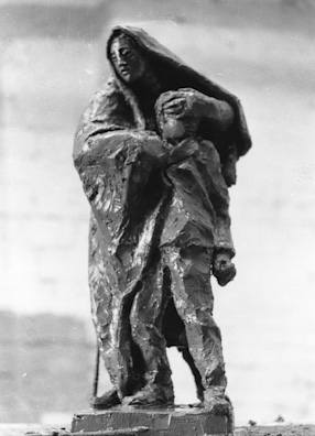 project of Memorial in Brzezinka - Study of a woman with child, 1952 