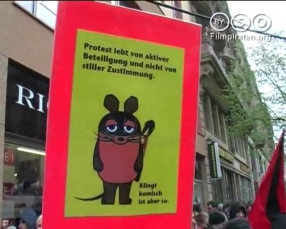 European actionday against capitalism in Frankfurt 