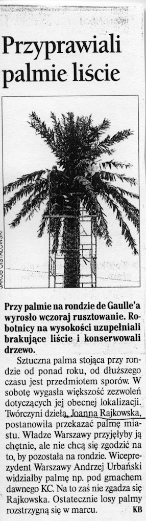 Przyprawiali palmie liście, „Rzeczpospolita“, 24.02.2004. 