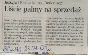 Liście palmy na sprzedaż, „Rzeczpospolita“, 23.07.2007. 