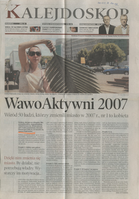 Anna Wittenberg, WawoAktywni 2007, „Kalejdoskop“, 22-23.12.2007.  