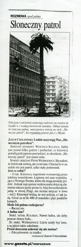 Jakub Chełmiński, Słoneczny patrol, „Gazeta Wyborcza”. 