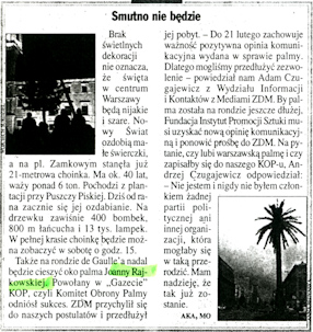 Smutno nie będzie, „Gazeta Wyborcza“, 03.12.2003. 
