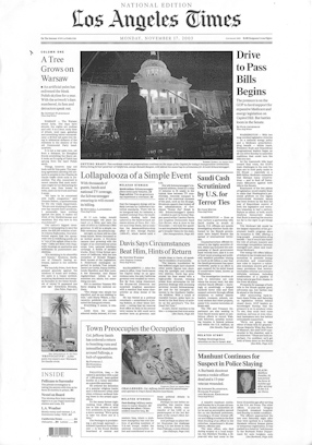 Jeffrey Fleishman, A Tree Grows on Warsaw, „Los Angeles Times“, 17.11.2003. 