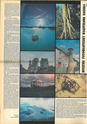 „Notatnik fotograficzny Władysława Hasiora (1)”, oprac. Paweł Kwiatkowski, „Nowa Wieś” 1983, nr 28, s. 12-13. 