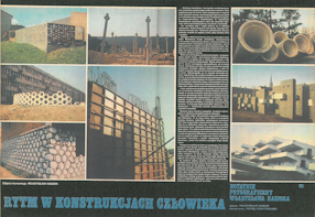 „Rytm w konstrukcjach człowieka. Notatnik fotograficzny Władysława Hasiora (9)”,  oprac. P. Kwiatkowski, „Nowa Wieś” 1983, nr 49, s. 12-13. 
