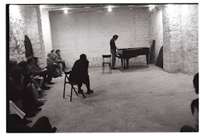 Galerie 11 - Giuseppe Chiari\\\'s concert and a meeting in a Cafe 
