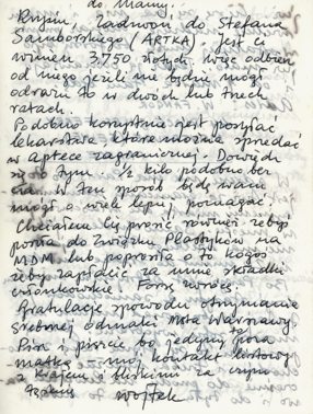 List Wojciecha Fangora do Romana Fangora 