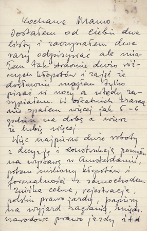 List Wojciecha Fangora do Wandy Fangor 