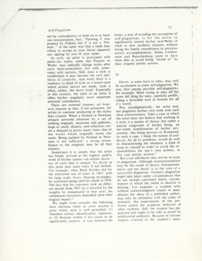 Artykuł Davida Goldblatta Self-Plagiarism opublikowany w The Journal of Aesthetics and Art Criticism, 1984 