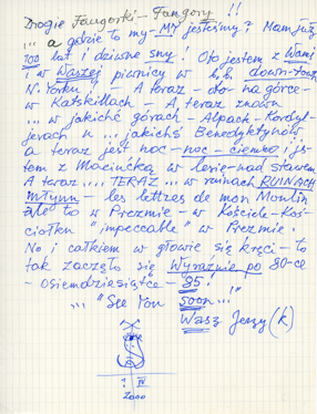 List Jerzego Sołtana do Wojciecha Fangora 