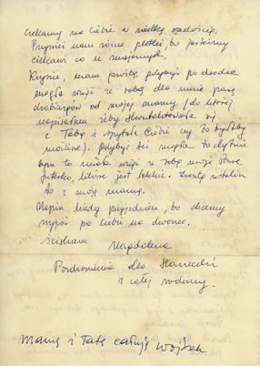 List Magdaleny i Wojciecha Fangorów do Krystyny Schindler 
