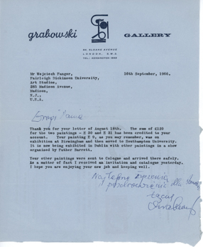 List Mateusza Grabowskiego do Wojciecha Fangora 