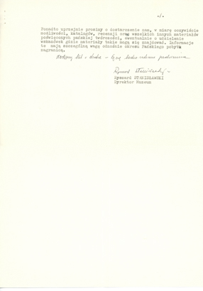 List Ryszarda Stanisławskiego do Wojciecha Fangora 