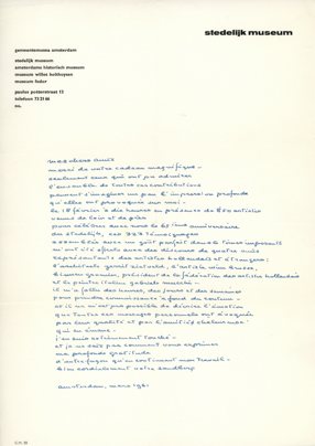 List Willema Sandberga do Wojciecha Fangora 