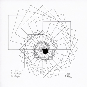 Rysunek Alfonsa Kunena 60 Kwadratów dla Magdaleny Fangor 