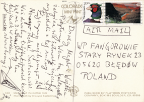 Kartka pocztowa od Jana Lenicy dla Wojciecha i Magdaleny Fangor 