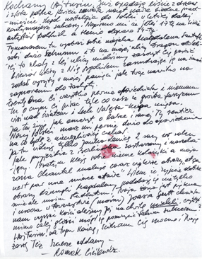 List Romana Cieślewicza do Wojciecha Fangora 