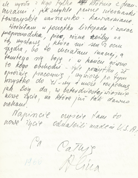 List Aliny Szapocznikow do Wojciecha Fangora 