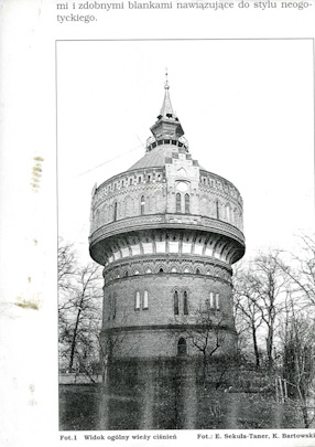 Zdjęcie wieży ciśnień w Bydgoszczy 