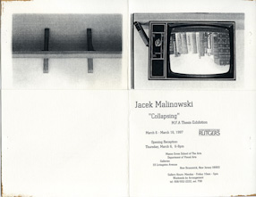 Zaproszenie na wystawę Jacka Malinowskiego „Collapsing” 