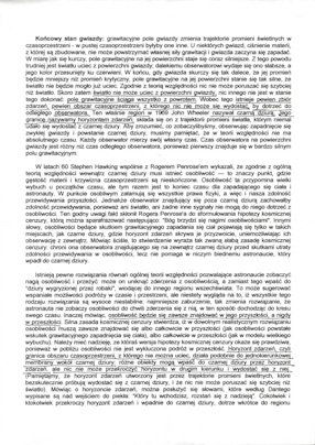 Rafał Grabowski, tekst wyjaśniający tytuł jego pracy dyplomowej „Horyzont zdarzeń” 