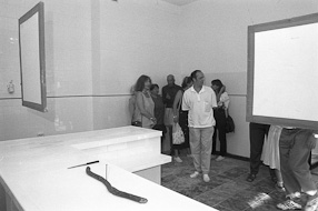Edward Krasiński - wystawa w sklepie mięsnym, 1994 