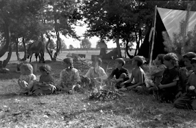 Gypsy camp near the Bug river, 1958 