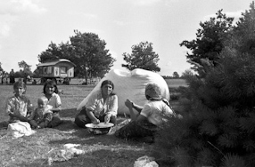 Gypsy camp near the Bug river, 1958 