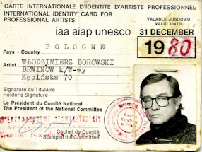 Unesco International Identity Card for Professional Artists 