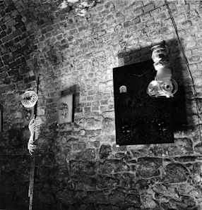 Manilus and Nebuchadnezzar\\\'s Feast at V Syncretic Show, Krzysztofory Gallery in Krakow 1966 