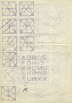 Diagram and the alphabet 