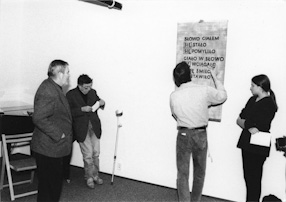 Jerzy Ludwiński and Włodzimierz Borowski, Działań Gallery, Warsaw 23.10.1998 