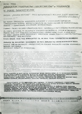 Description of IV Syncretic Show, Puławy 1966 