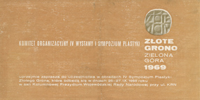 Invitation for the IV Złote Grono Symposium (recto) 