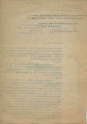 Letter from Anka Ptaszkowska to Marian Szpakowski concerning Złote Grono Symposium (2/2) 