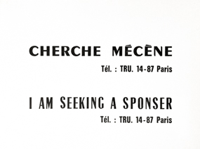 Francois Guinochet, Cherche mecene, 1969 