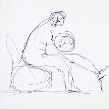 Drawing, from the series Study of the Journey, 1967