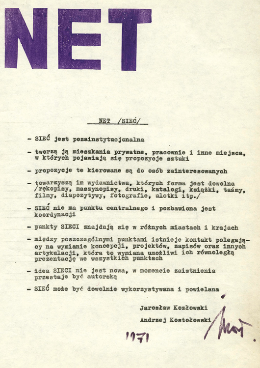 Andrzej Kostołowski, Jarosław Kozłowski, NET, 1971