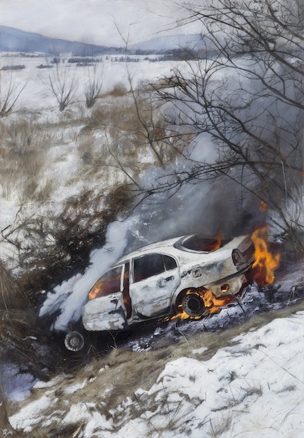 Karol Palczak, Płonące auto, 2021