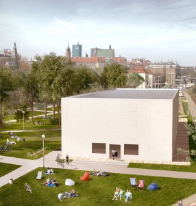 From Emilia to the Vistula river bank the Museum of Modern Art in Warsaw will build a temporary exhibition pavilion near the Copernicus Science Center