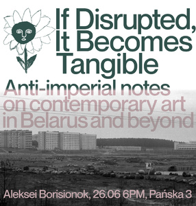 Grafika promująca wykład Alekseia Borisionoka