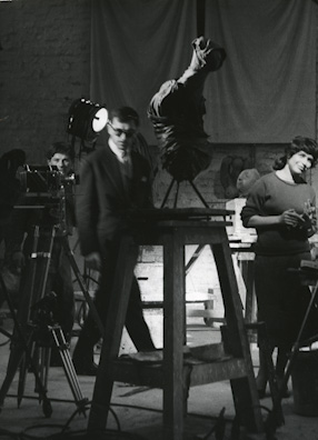 Shooting of a documentary, 1957 