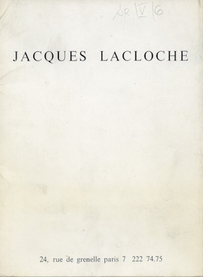 ”L\'Object 2”, Galerie Lacloche, Paris 1966 