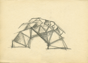 Drawing made during the journey to the North Africa and Israel, 1989-1990. 