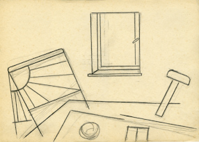 Drawing made during the journey to the North Africa and Israel, 1989-1990. 