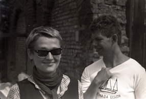Visiting Danuta Godycka, 1985. 