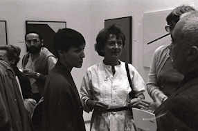 Vernissage of the exhibition at the Galerie Denise René, 1982 