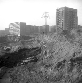 Budowa spodka w Katowicach, 1965 