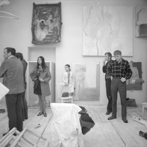 Tadeusz Kantor\'s studio, Cracow, 1969 